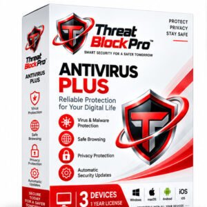 Threat Block Pro Antivirus Plus (3 Devices / 1 Year)